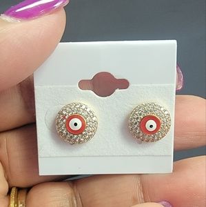 Evil eye set necklace and earrings